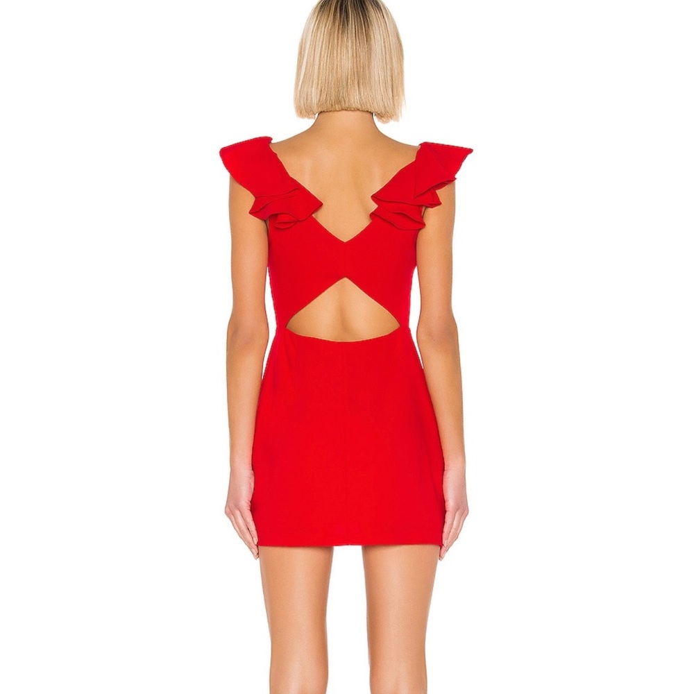 Red Formal Mini Dress - Picture 3 of 9